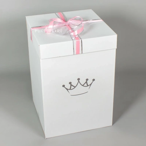 Средняя коробка-сюрприз с шарами «Принцесса» фото 4