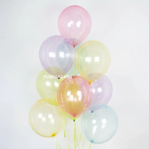 Гелиевые шары без рисунка «Ассорти (мыльные пузыри)» фото 2
