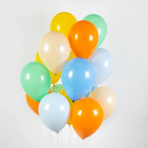 Гелиевые шары без рисунка «Ассорти Mini» 10″ (оранжевое небо) фото 3