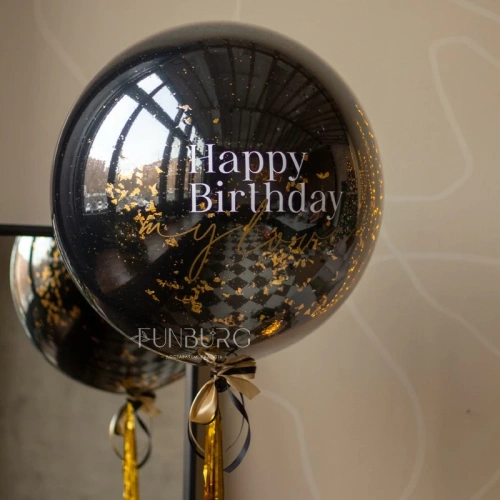 Большой воздушный шар с конфетти «Оникс» 24″