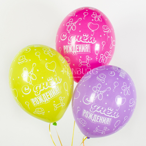 Воздушные шары «С Днём рождения» (шарики) фото 4